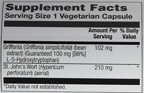 Solaray 5-HTP Plus St John's Wort - 100 mg, 30 Enteric-Coated Capsules - 30 Servings