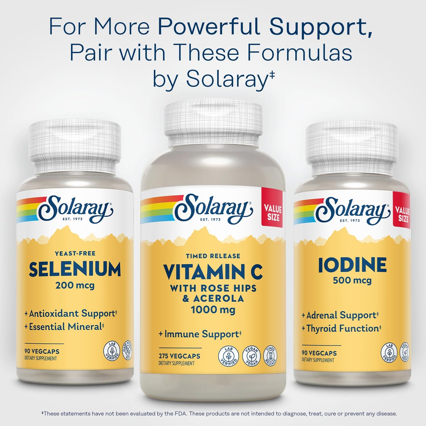 Solaray Selenium 200mcg Yeast-Free – Thyroid & Immune Support, 90 VegCaps
