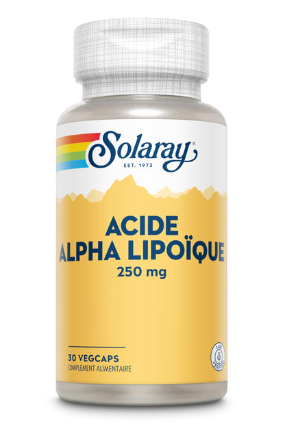 SOLARAY Alpha Lipoic Acid 250 mg - 60 VegCaps | Antioxidant & Energy Support