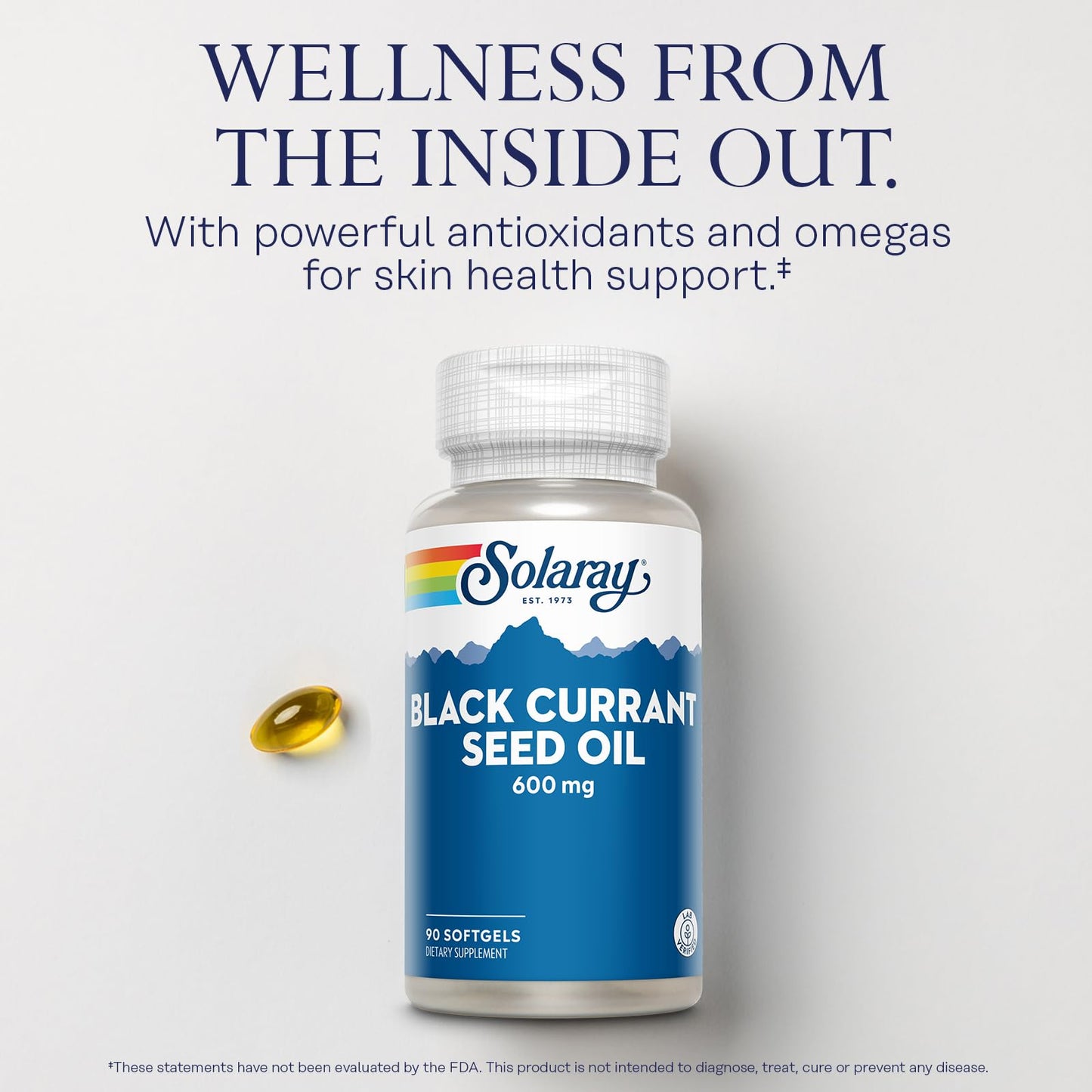 SOLARAY Black Currant Seed Oil 600 mg – Skin Health, 90 Softgels