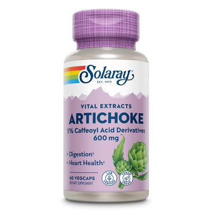 SOLARAY Artichoke Leaf Extract 600mg – Liver & Digestive Support | 60 Veg Caps