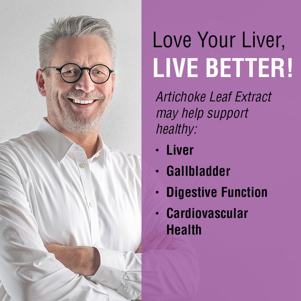 SOLARAY Artichoke Leaf Extract 600mg – Liver & Digestive Support | 60 Veg Caps
