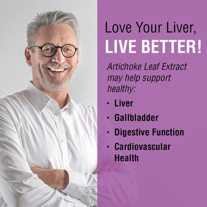 SOLARAY Artichoke Leaf Extract 600mg – Liver & Digestive Support | 60 Veg Caps