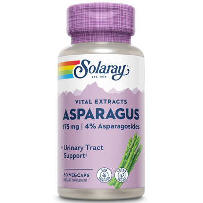 SOLARAY Asparagus Rhizome Extract 175 mg w/ Whole Root | Urinary Tract & Digestive Health Support | 60 VegCaps