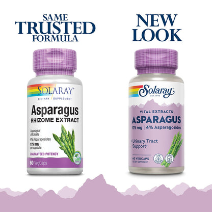 SOLARAY Asparagus Rhizome Extract 175 mg w/ Whole Root | Urinary Tract & Digestive Health Support | 60 VegCaps