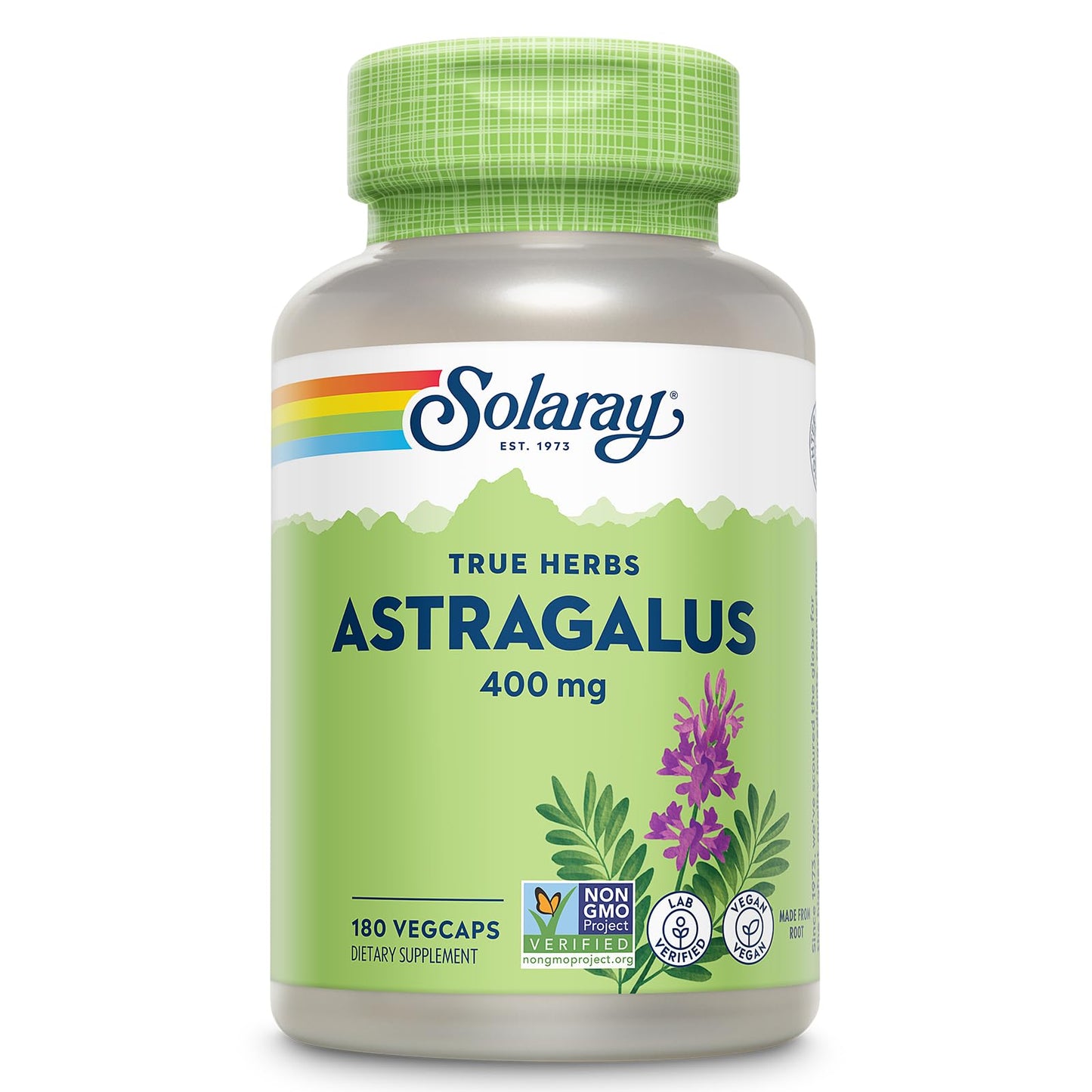 SOLARAY Astragalus Root 400mg – Traditional Herbal Support – 180 VegCaps | Non-GMO & Vegan