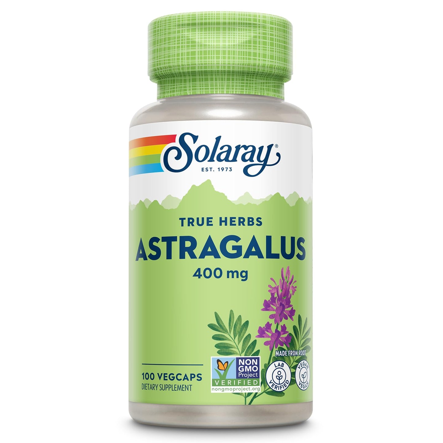 Solaray Astragalus Root 400mg – 100 Servings, Vegan, Non-GMO | Traditional Herbal Support