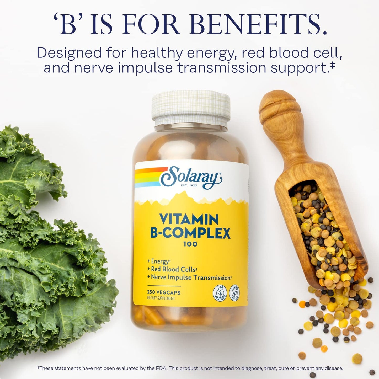 Solaray B-Complex 100-250 Capsule | Health & Beauty - Vegan & Lab Verified