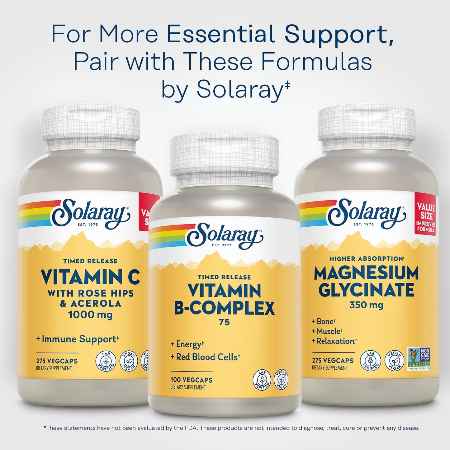 SOLARAY Vitamin B-Complex 75mg | Two-Stage Timed-Release | 100 CT