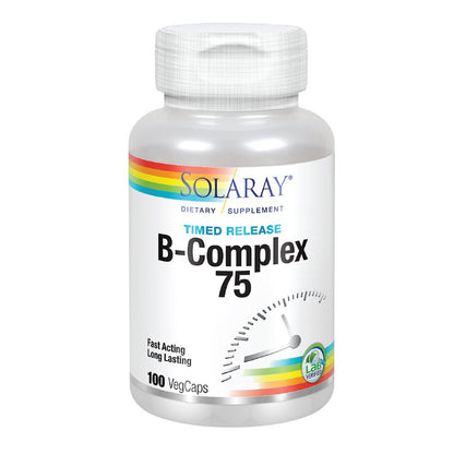 SOLARAY Vitamin B-Complex 75mg | Two-Stage Timed-Release | 100 CT