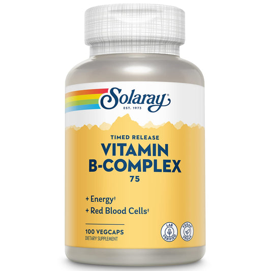 SOLARAY Vitamin B-Complex 75mg | Two-Stage Timed-Release | 100 CT BritishVita | Premium UK Vitamins & Wellness Supplements