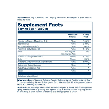 SOLARAY Vitamin B-Complex 75mg | Two-Stage Timed-Release | 100 CT