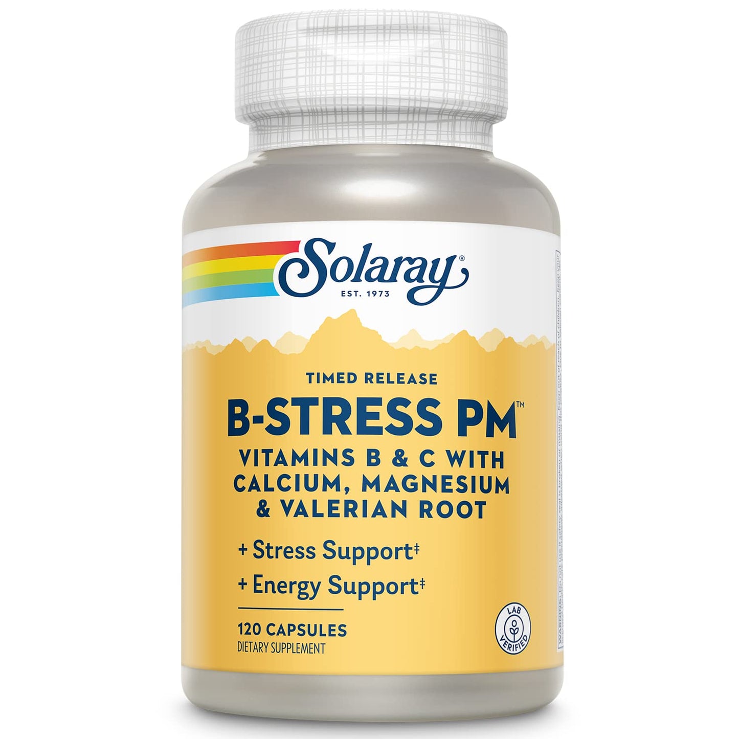 Solaray B-Stress PM 120 Caps | Sleep Support & Stress Relief