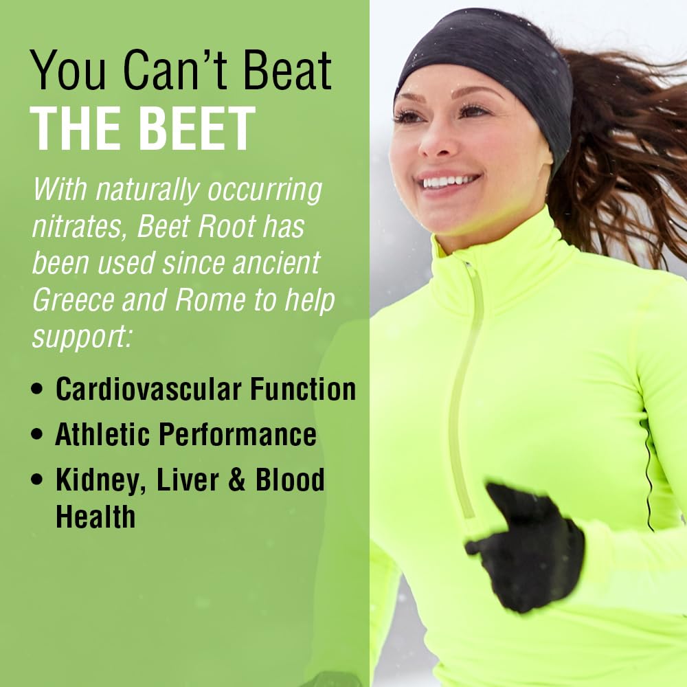 SOLARAY Beet Root 605mg | Supports Cardiovascular Health, Athletic Performance, Kidney, Liver & Blood Health | Non-GMO Vegan 100 VegCaps