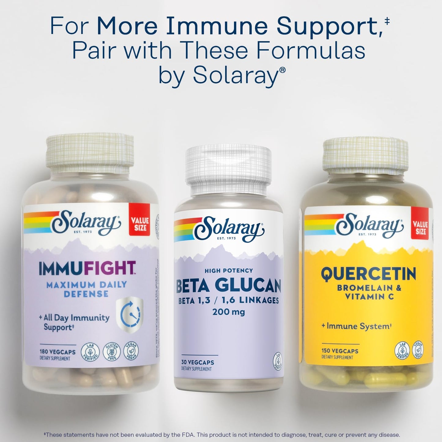 SOLARAY Beta Glucan Supplements – Immune & Heart Support (30 Servings)