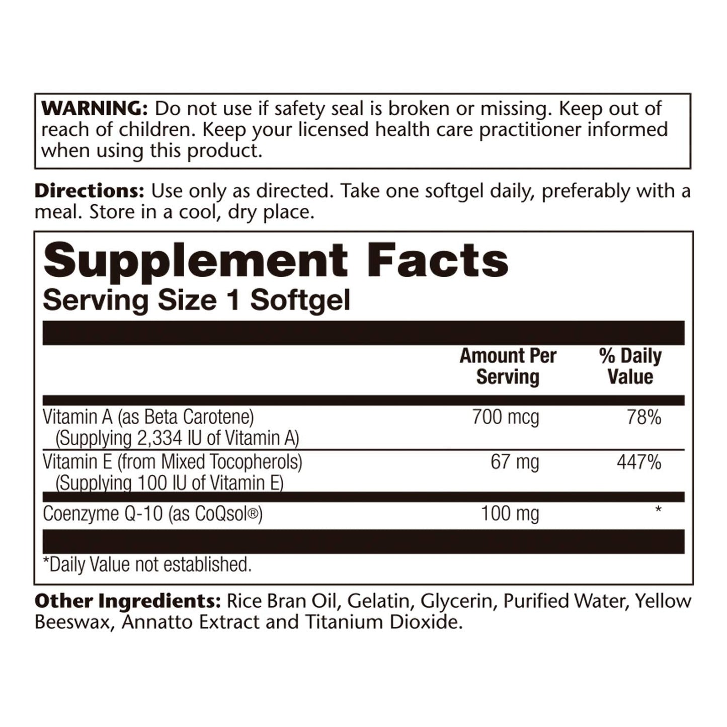 SOLARAY Bio CoQ-10 100 mg — Enhanced Absorption | Heart Health & Cellular Energy (60 CT)