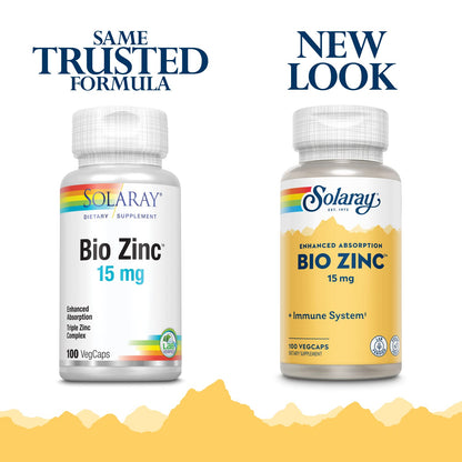 Solaray Bio Zinc 15 mg – Triple Zinc Complex | Immune & Cellular Support