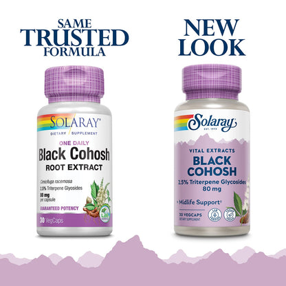 SOLARAY Black Cohosh Root Extract 80 mg - Women's Health & Menopause Support (Non-GMO, Vegan, Lab Verified)