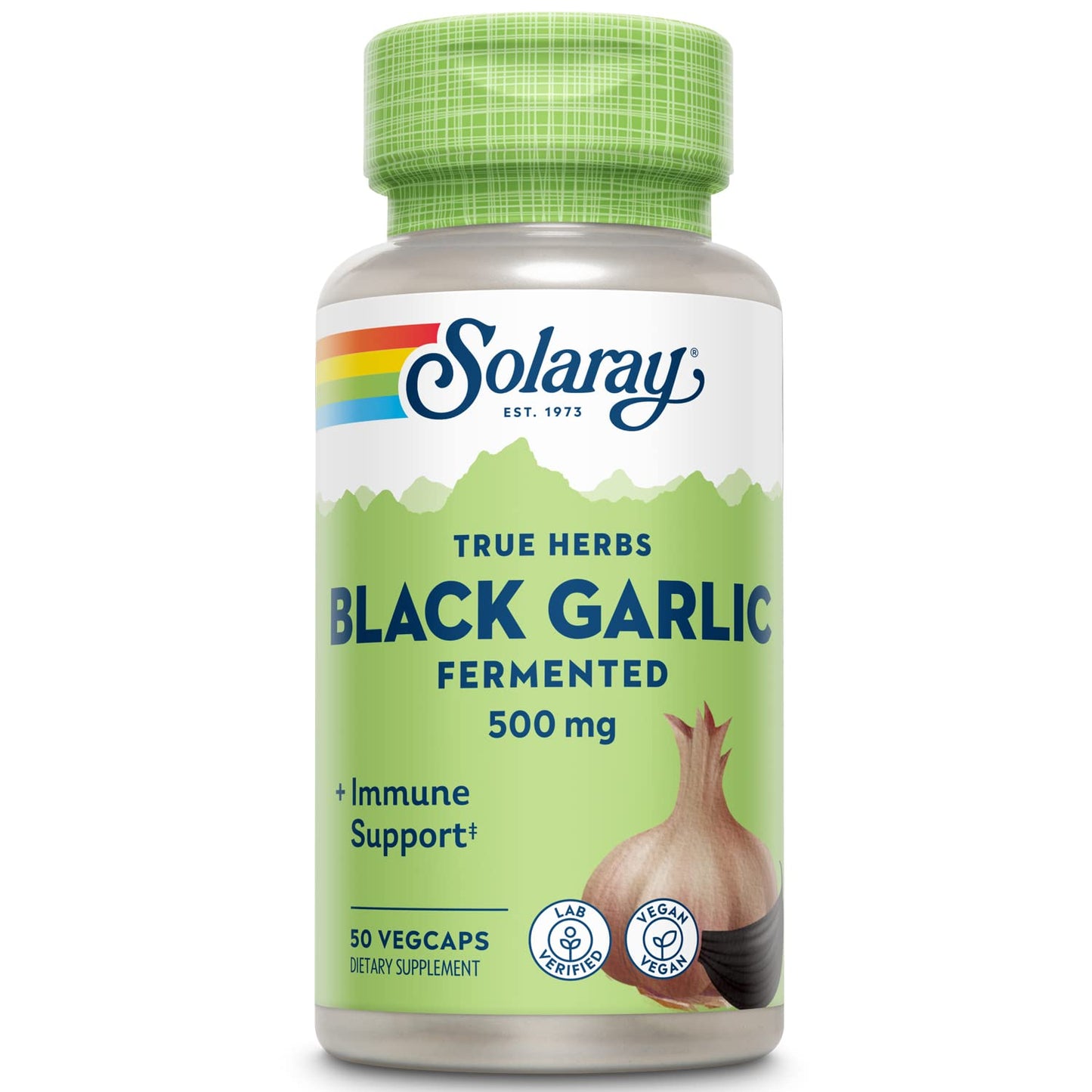SOLARAY Black Garlic 500 mg – Fermented for Easy Digestion