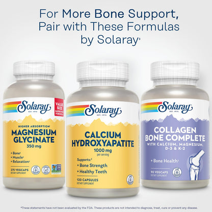 Solaray Calcium Hydroxyapatite 1000mg – 120 Capsules for Bone & Teeth Support