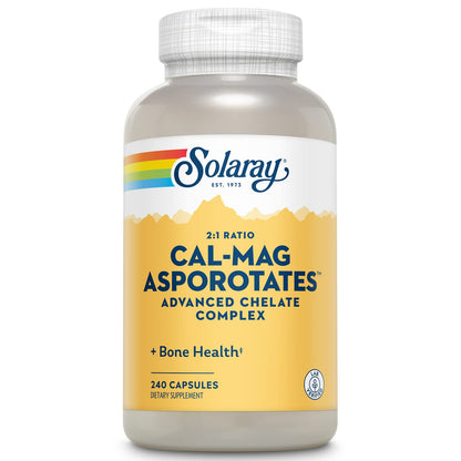 Solaray Calcium and Magnesium Asporotate Capsules | 240 Count