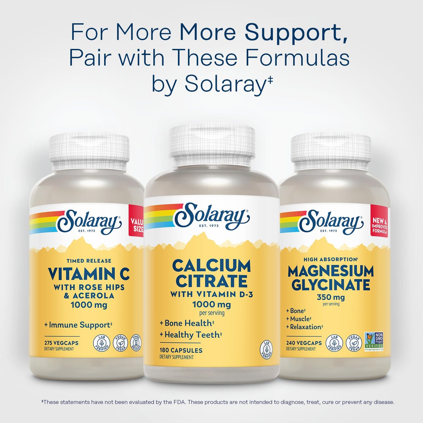 Solaray Calcium Citrate 1000mg with Vitamin D3 | Bone Health & Teeth Support