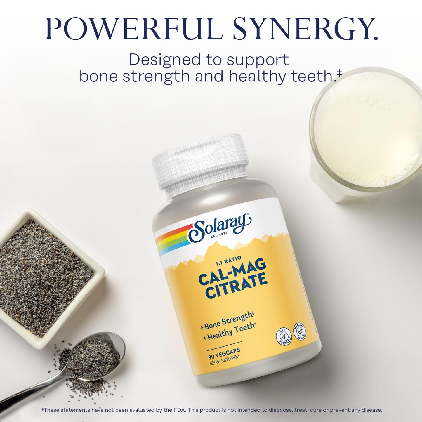 Solaray Calcium Magnesium Citrate 1000mg 1:1 – Cal-Mag Bone & Muscle Support