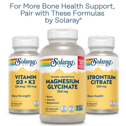 SOLARAY Calcium Magnesium Citrate 1:1 with Vitamin D - 180 VegCaps