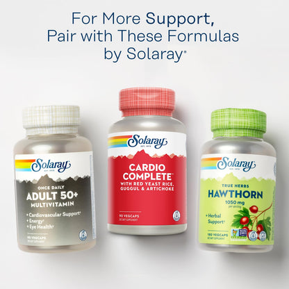 SOLARAY Cardio Complete – Red Yeast Rice, Guggul & Artichoke Extracts | Lab Verified