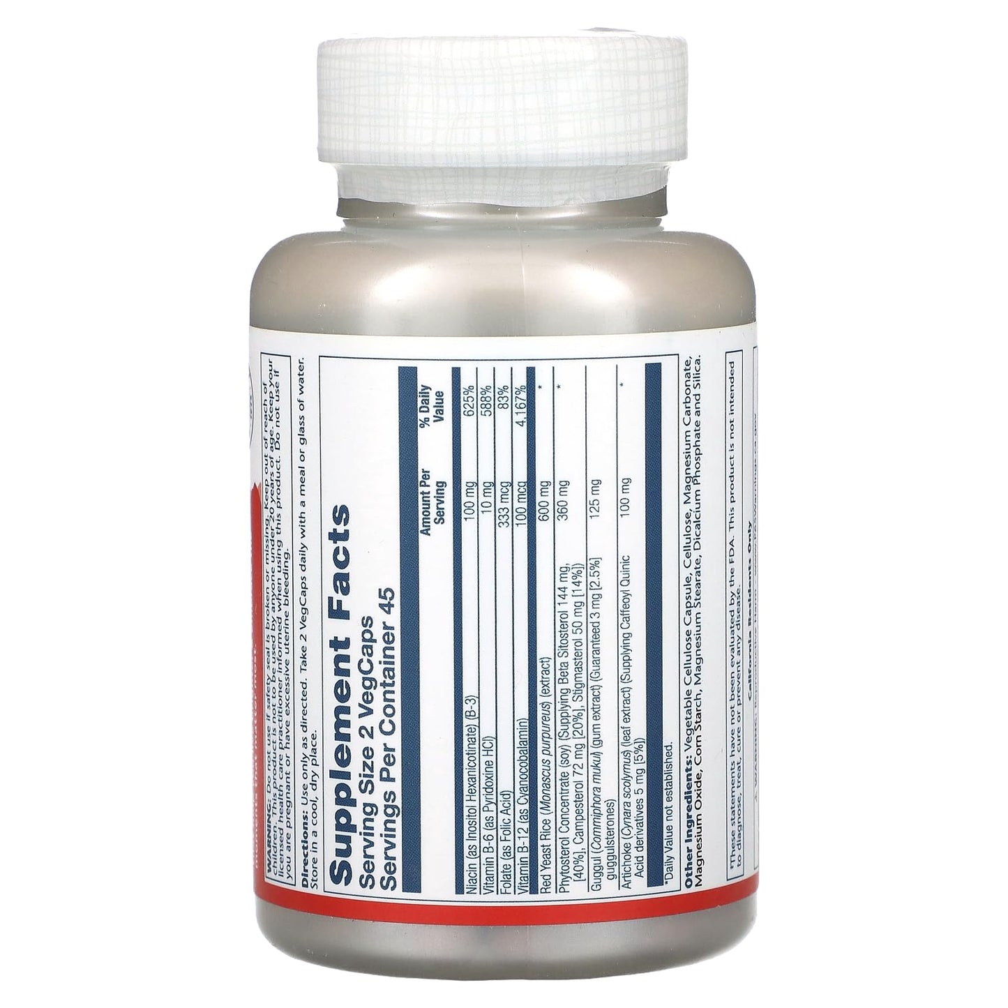 SOLARAY CardioComplete – Cardiovascular Support with Red Yeast Rice, Guggul & Artichoke Extracts | 90 VegCaps