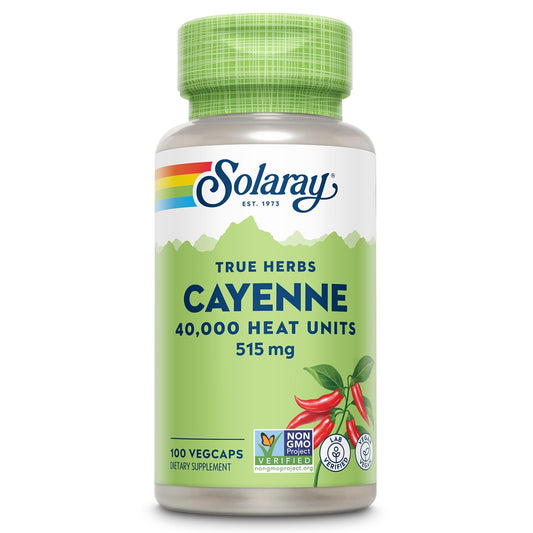 SOLARAY Cayenne Pepper Capsules with Capsaicin – 40,000 SHU per VegCap | Vegan, Non-GMO, Gluten-Free BritishVita | Premium UK Vitamins & Wellness Supplements