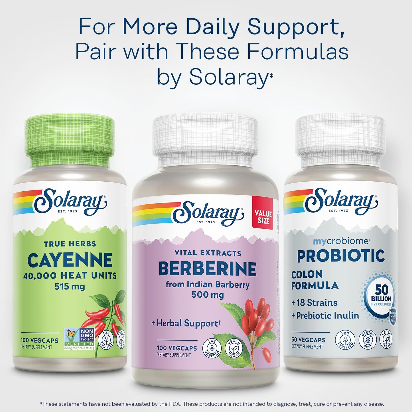 SOLARAY Cayenne Pepper Capsules with Capsaicin – 40,000 SHU per VegCap | Vegan, Non-GMO, Gluten-Free