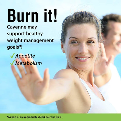 SOLARAY Cayenne Pepper 450 mg - 100,000 HU | Digestion, Circulation, Metabolism & Cardiovascular Support | Non-GMO | 100 VegCaps