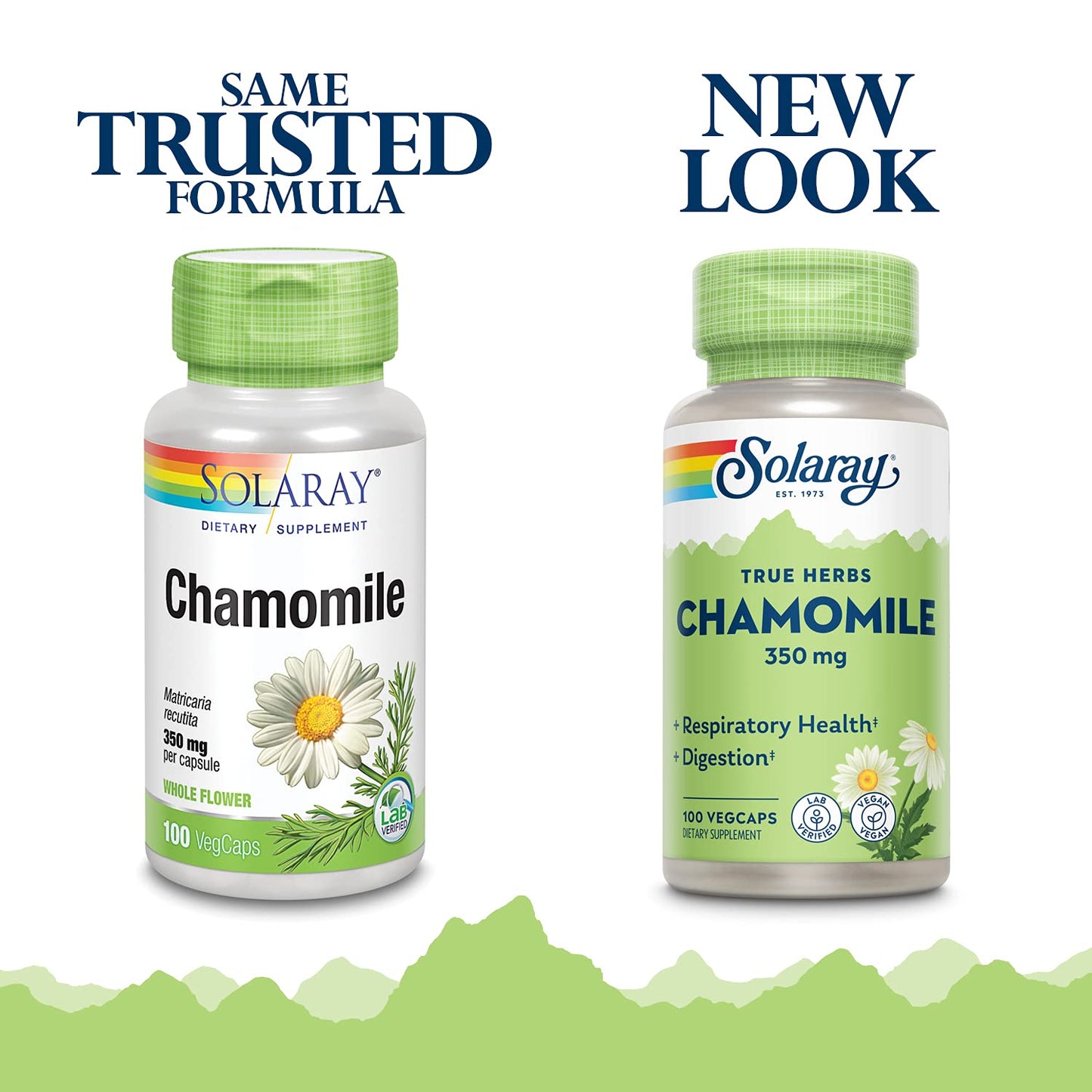 SOLARAY Chamomile - Digestive, Respiratory & Relaxation Support | 100 Servings, 100 VegCaps