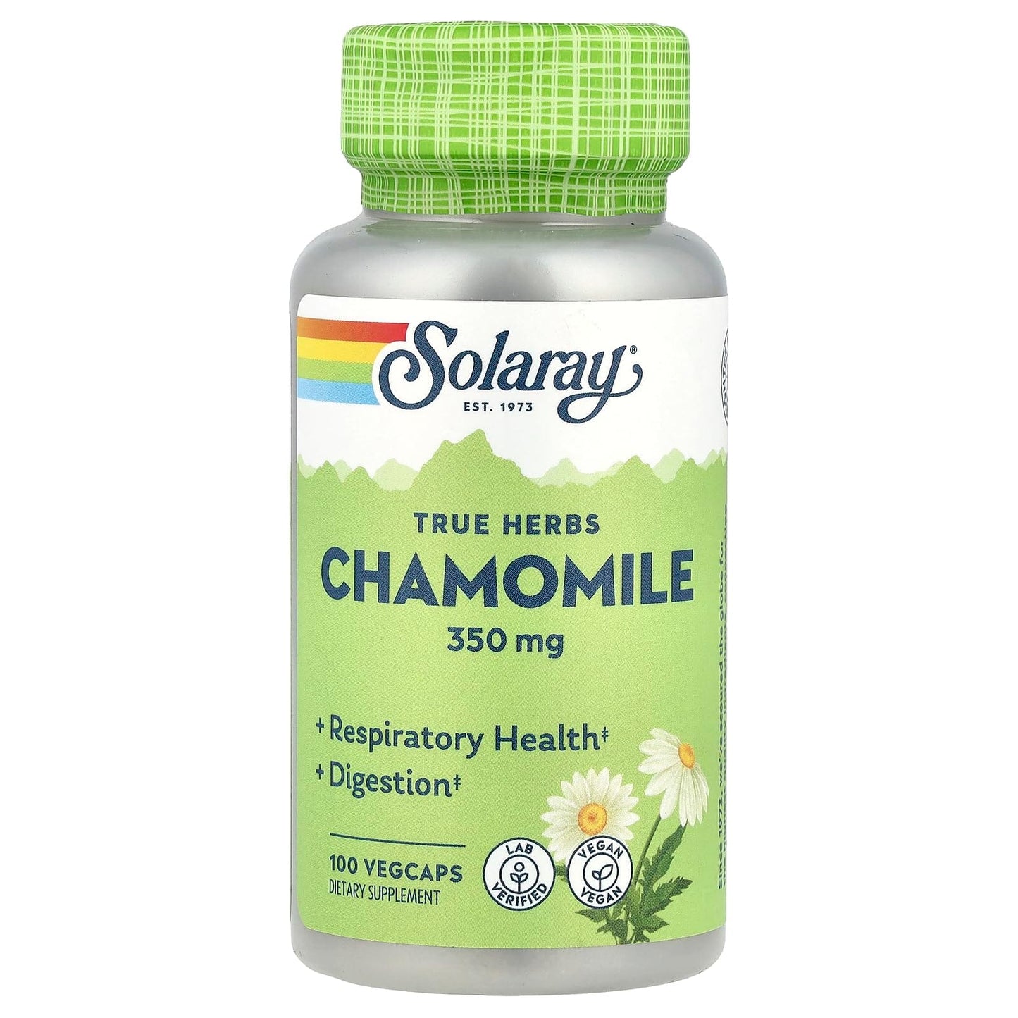 Solaray Chamomile 350 mg, 100 capsules - Calming Herbal Supplement