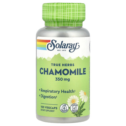 Solaray Chamomile 350 mg, 100 capsules - Calming Herbal Supplement