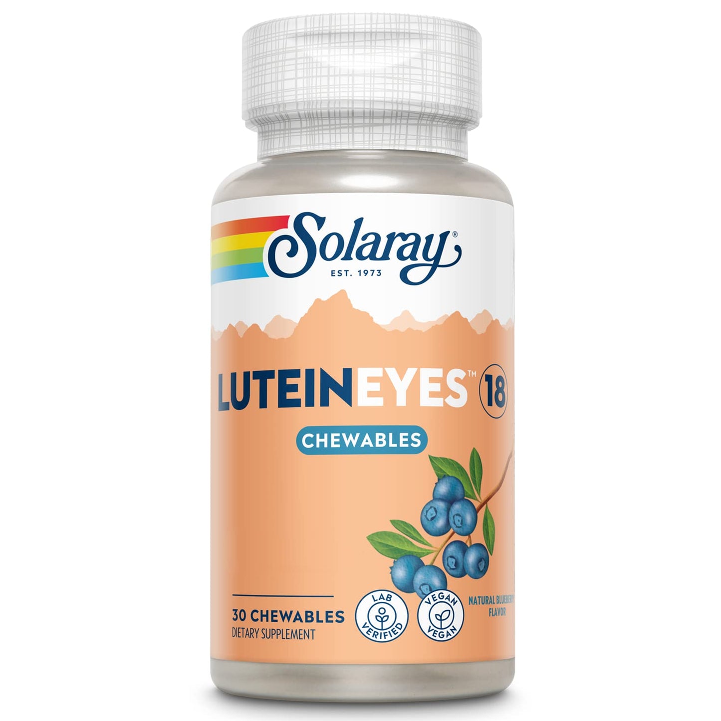 SOLARAY Chewable Lutein Eyes 18 – Eye & Macular Health Support Supplement | Non-GMO | 30 Chewables
