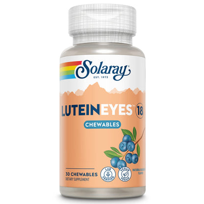 SOLARAY Chewable Lutein Eyes 18 – Eye & Macular Health Support Supplement | Non-GMO | 30 Chewables