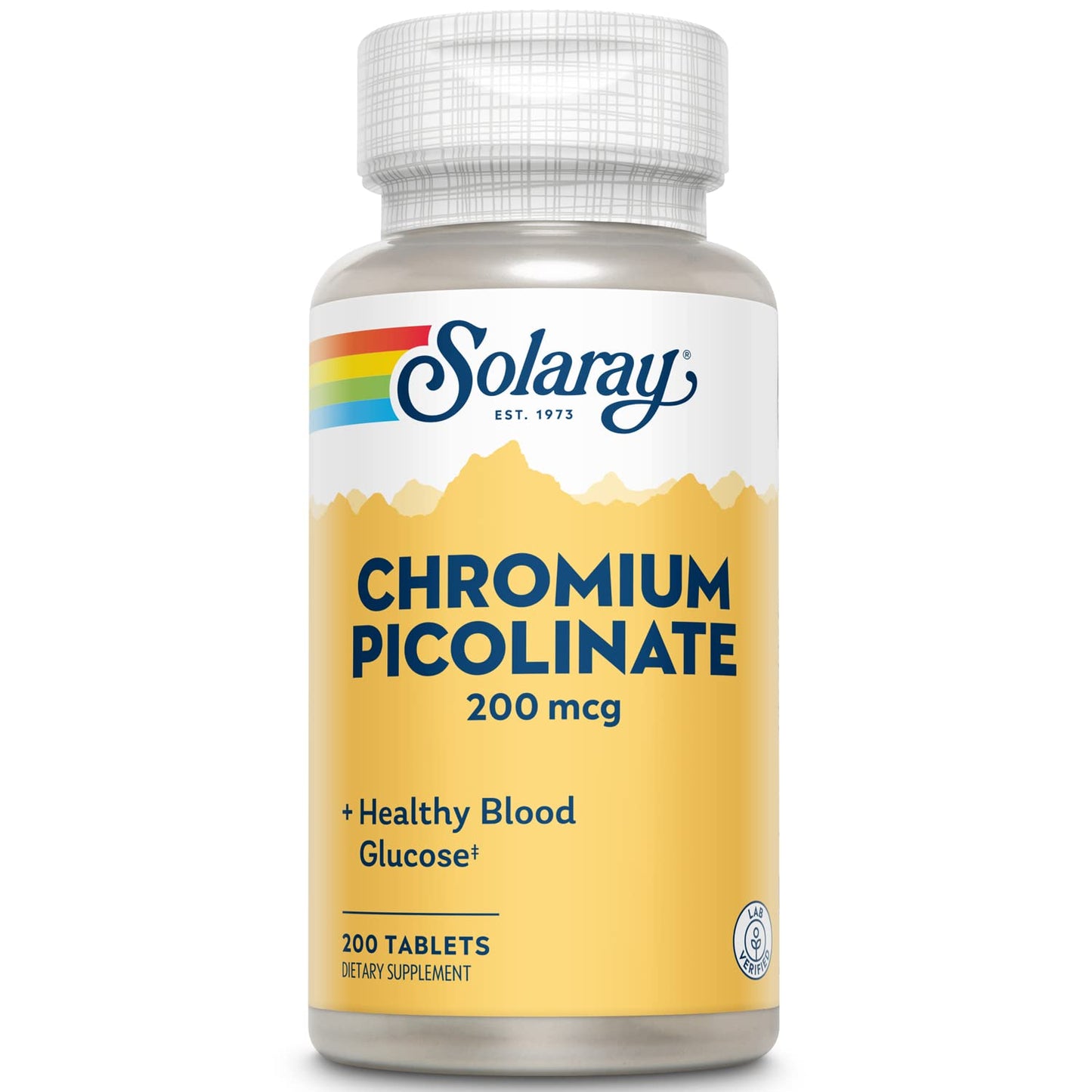 Solaray Chromium Picolinate Tablets 200 mcg – 200 Count