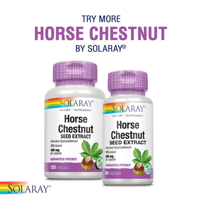 SOLARAY Circulegs - Herbal Wellness Supplement with Horse Chestnut, Vitamin C, Gotu Kola | Vegan & Gluten Free