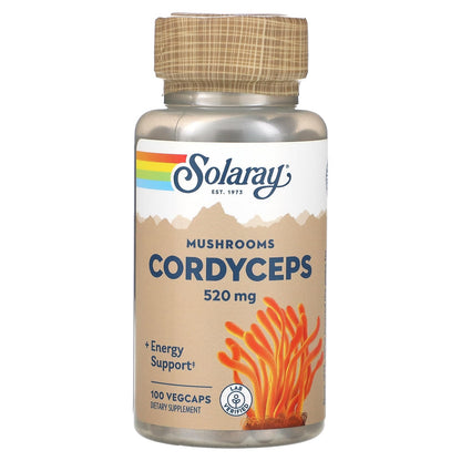 SOLARAY Cordyceps – Premium Cordyceps Mushroom Supplement for Energy