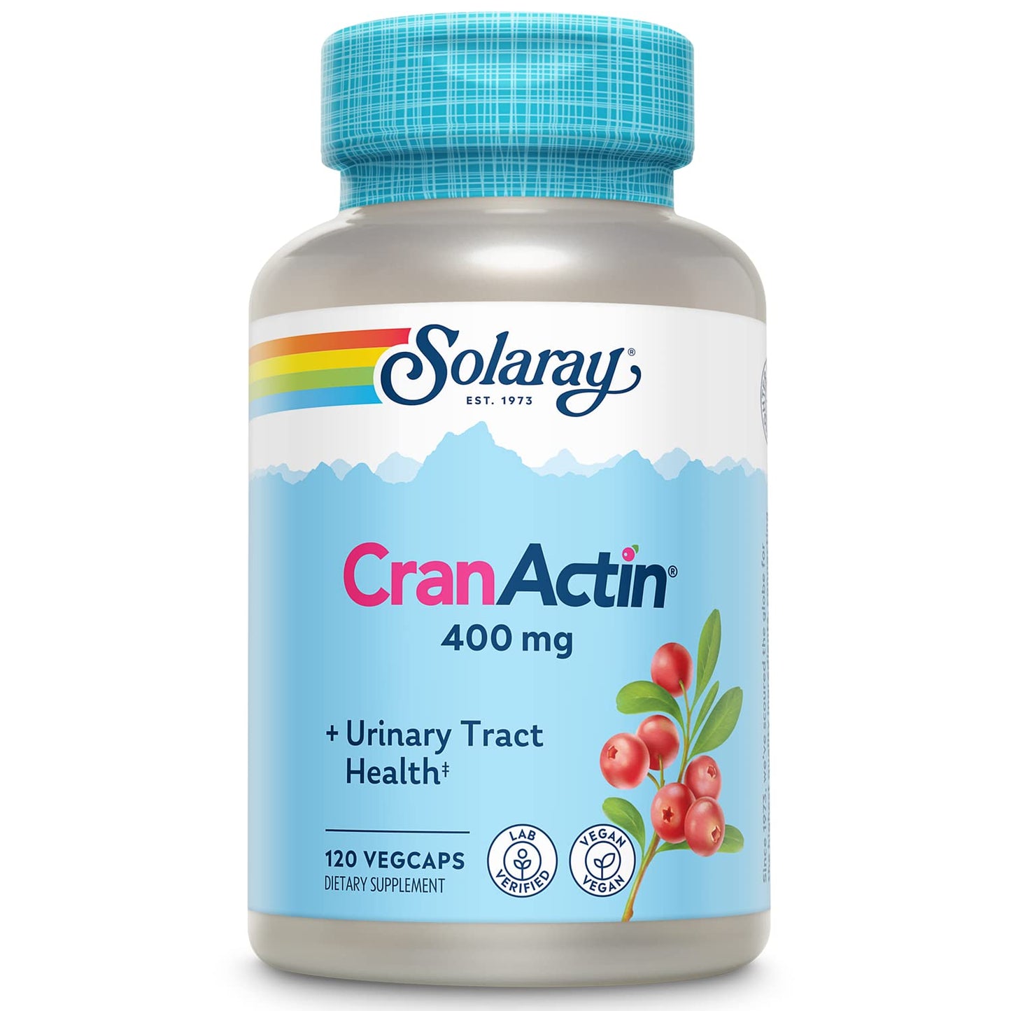 SOLARAY CranActin Cranberry Extract 400 mg | Urinary Tract Health, 120 VegCaps
