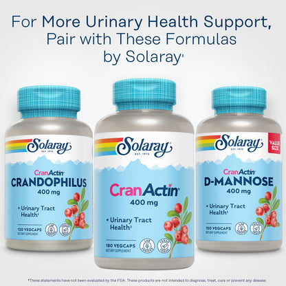 Solaray Cranactin Cranberry AF Extract Capsules 400 mg – 180 Count