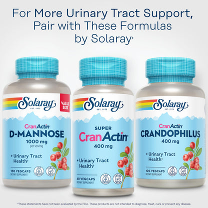 SOLARAY Super CranActin Cranberry Extract 400mg | Urinary Tract Support | 60 VegCaps
