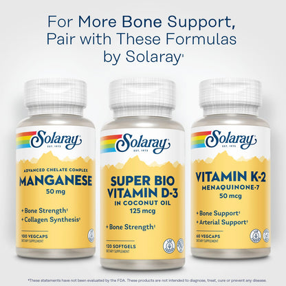 SOLARAY Super Bio Vitamin D3 in Coconut Oil 5000 IU - 120 Softgels, 120 Servings | Bone Health, Immune Support, Soy-Free