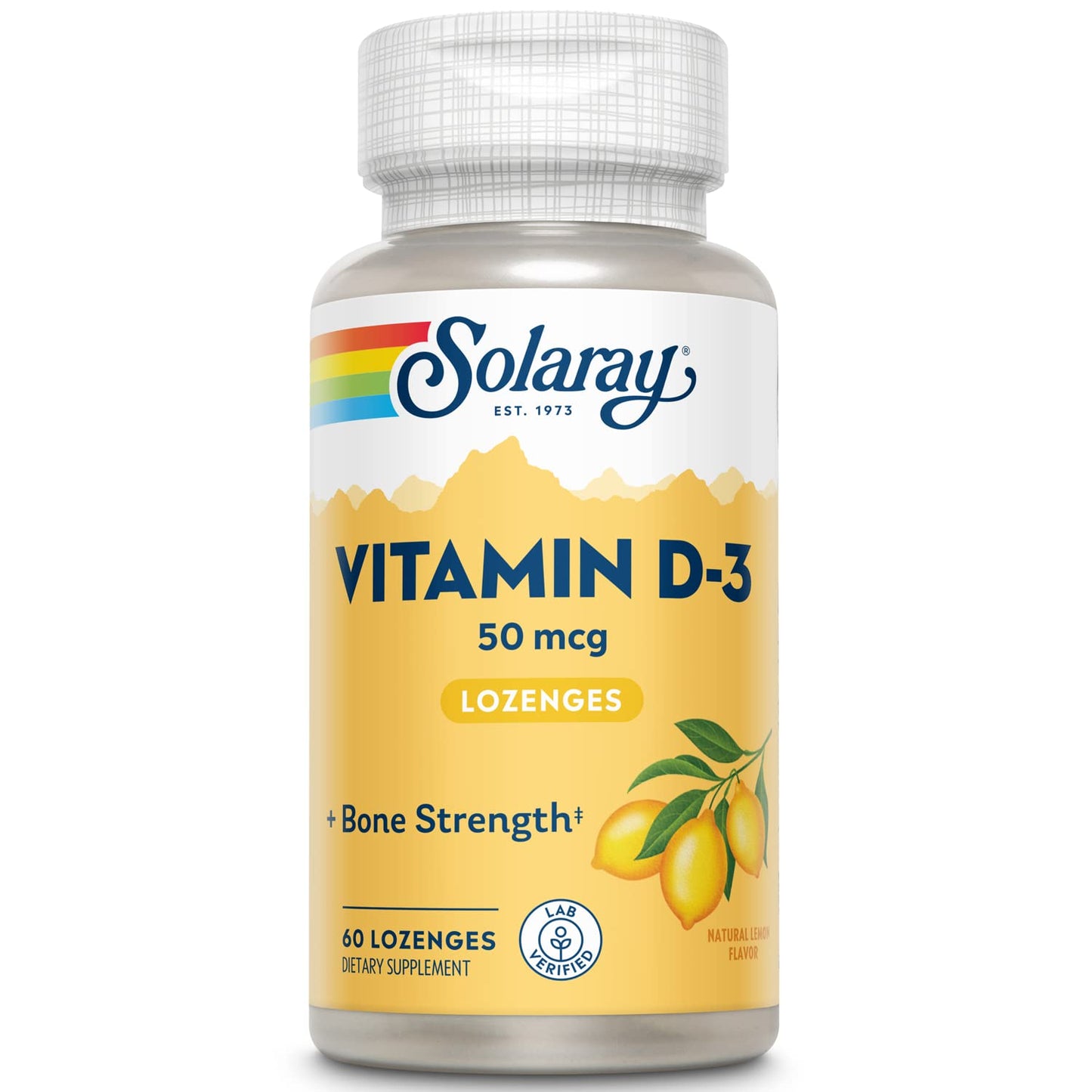 SOLARAY Vitamin D3 Lozenges 50 mcg (2000 IU) – Bone & Immune Support