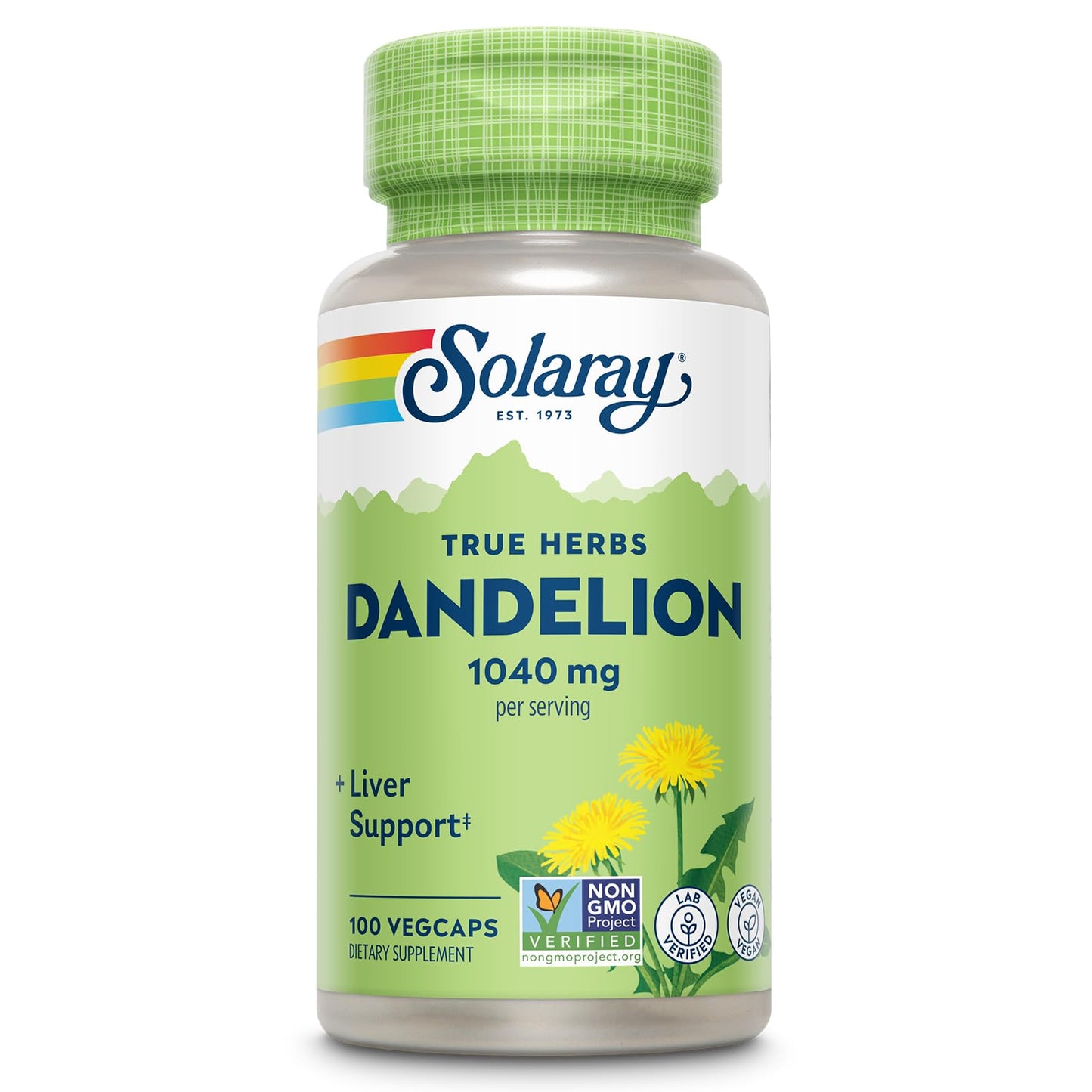 SOLARAY Dandelion Root Supplement – 1,040 mg/Serving | Kidney & Liver Support | Vegan & Lab Verified