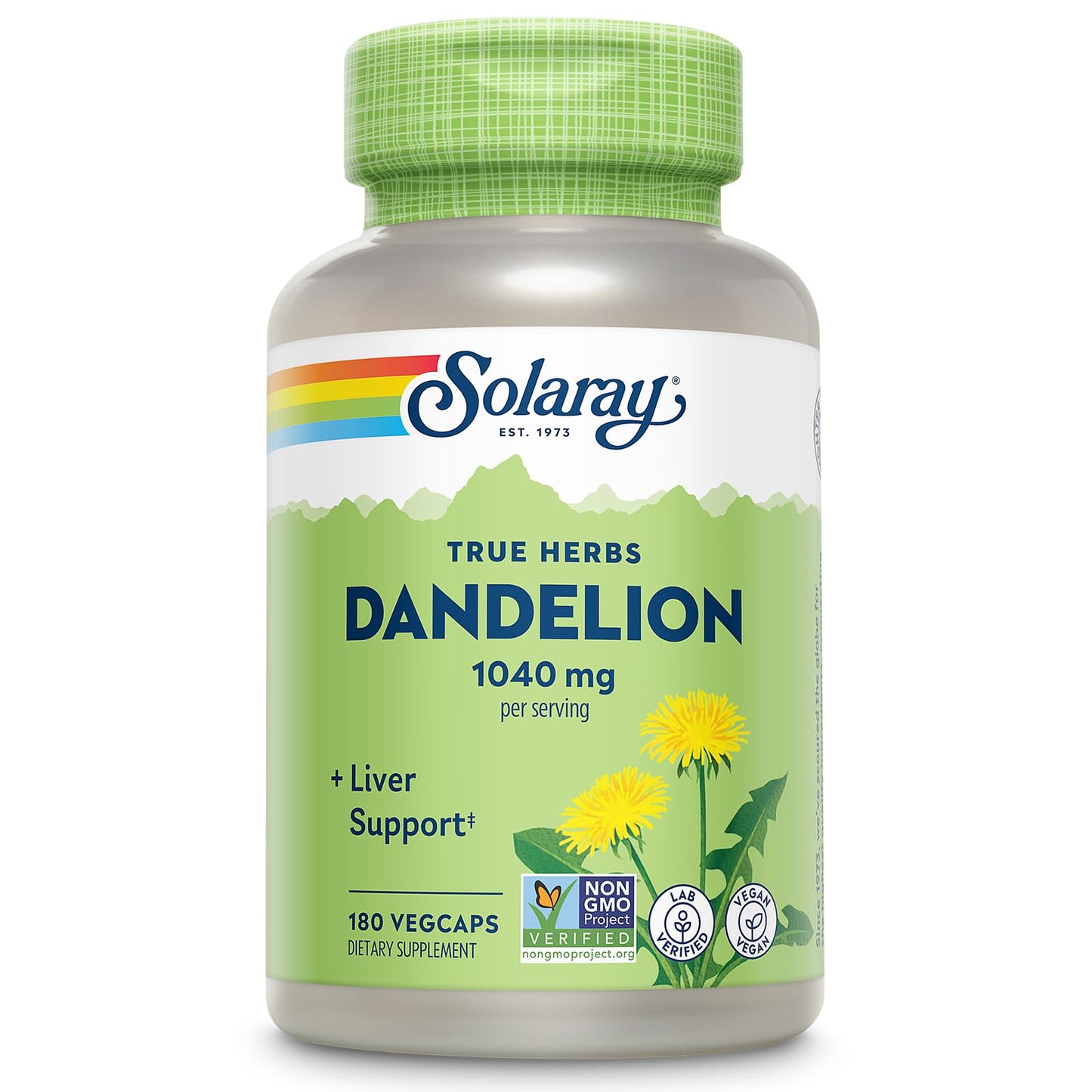 SOLARAY Dandelion Root Supplement – Kidney & Liver Support – 1,040 mg per Serving | Vegan, Lab Verified