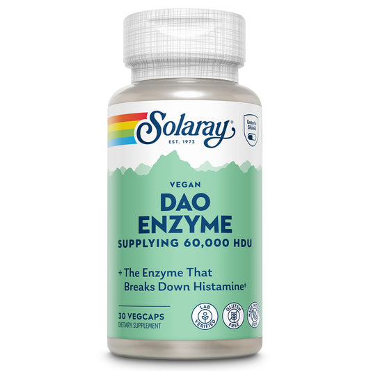 SOLARAY DAO Enzyme – Digestive Enzyme (60,000 HDU) – 30 Servings, Vegan & Gluten Free | Lab Verified BritishVita | Premium UK Vitamins & Wellness Supplements