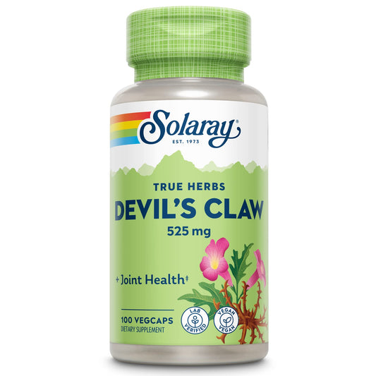 SOLARAY Devils Claw Root 525mg | Non-GMO, Vegan & Lab Verified | 100 VegCaps BritishVita | Premium UK Vitamins & Wellness Supplements